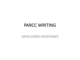 PARCC WRITING