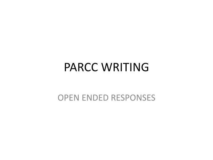 parcc writing