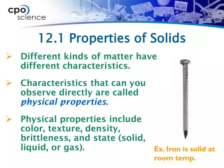 12 1 properties of solids