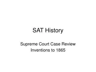 SAT History