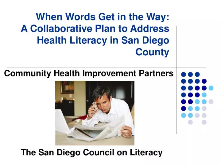 when words get in the way a collaborative plan to address health literacy in san diego county