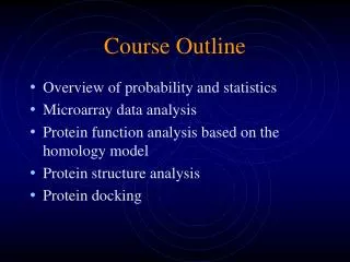 Course Outline