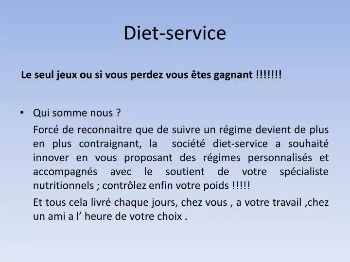 diet service