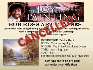 Bob Ross Art Classes