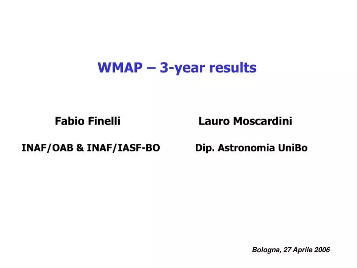 wmap 3 year results