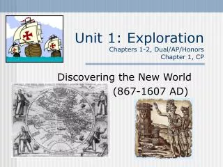 Unit 1: Exploration Chapters 1-2, Dual/AP/Honors Chapter 1, CP