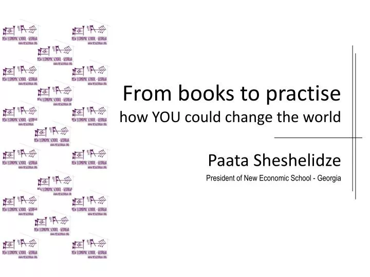 from books to practise how you could change the world