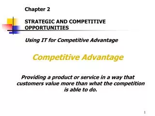 Competitive Advantage