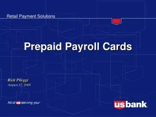 Prepaid Payroll Cards