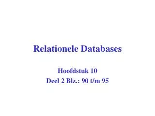 relationele databases