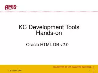 KC Development Tools Hands-on