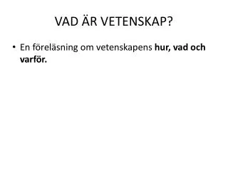 vad r vetenskap