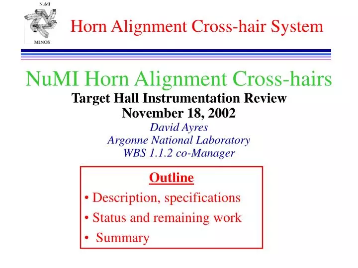horn alignment cross hair system