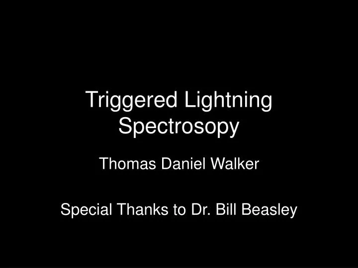 triggered lightning spectrosopy