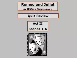 Romeo and Juliet b y William Shakespeare