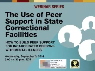 How to Build Peer Support for Incarcerated Persons with Mental Illness