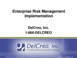 Enterprise Risk Management Implementation