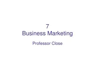 7 Business Marketing