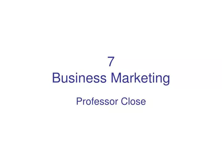 7 business marketing