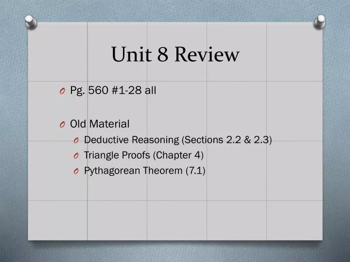 unit 8 review