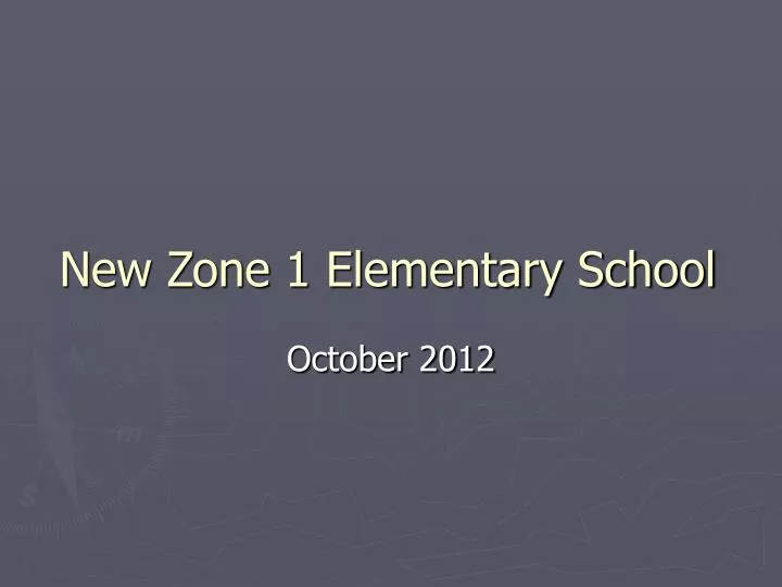 new zone 1 elementary school