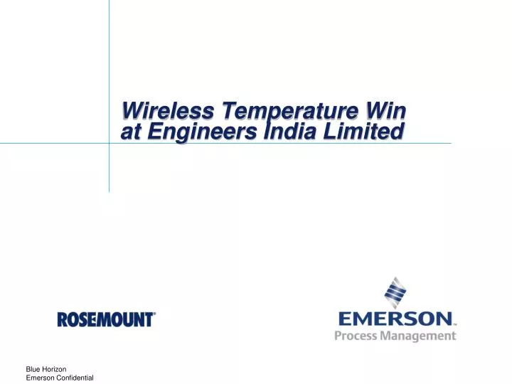 wireless temperature win at engineers india limited