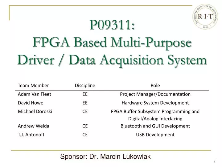 p09311 fpga based multi purpose driver data acquisition system
