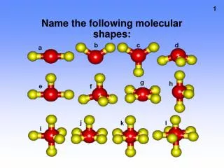 Name the following molecular shapes: