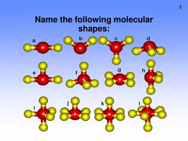 name the following molecular shapes