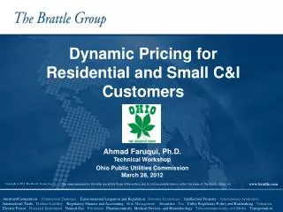 Dynamic Pricing for Residential and Small C&amp;I Customers