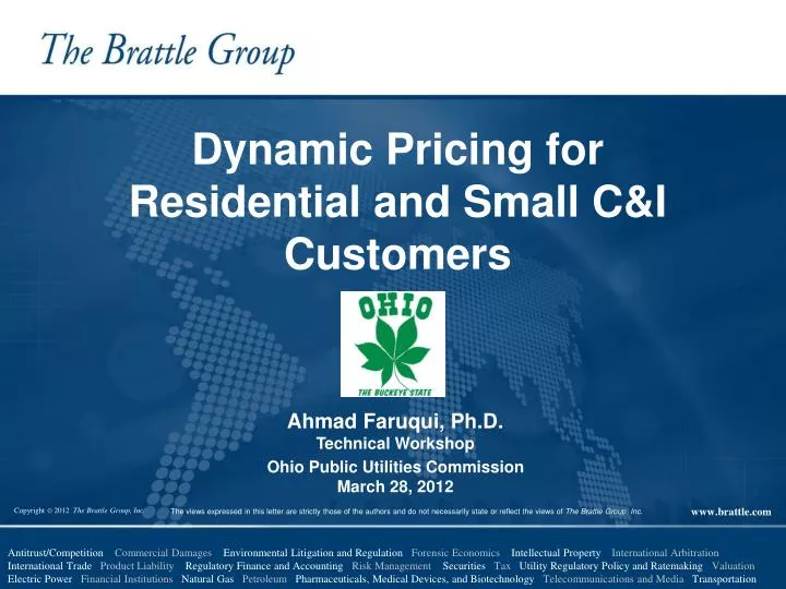 dynamic pricing for residential and small c i customers