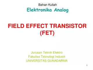 field effect transistor fet