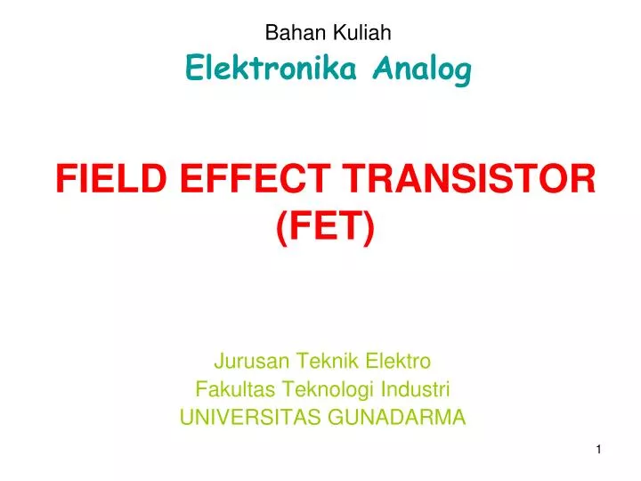 field effect transistor fet