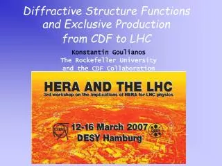 Diffractive Structure Functions and Exclusive Production from CDF to LHC
