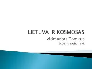 lietuva ir kosmosas