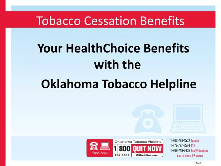 tobacco cessation benefits