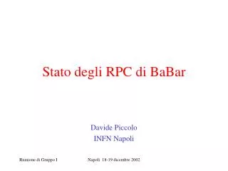 stato degli rpc di babar