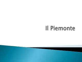 il p iemonte