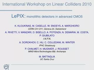 LePIX : monolithic detectors in advanced CMOS