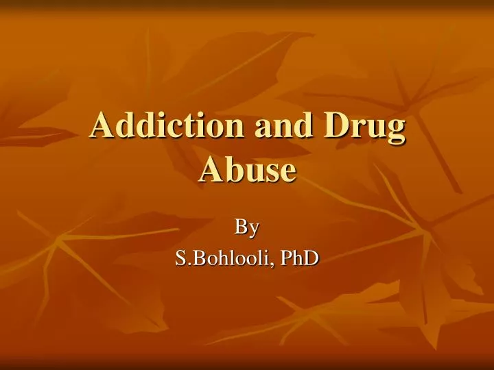 addiction and drug abuse
