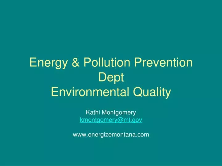 energy pollution prevention dept environmental quality