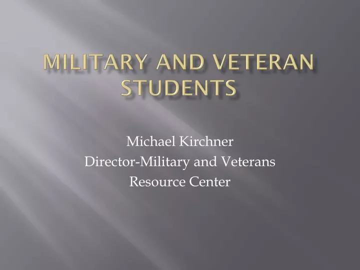 military and veteran students