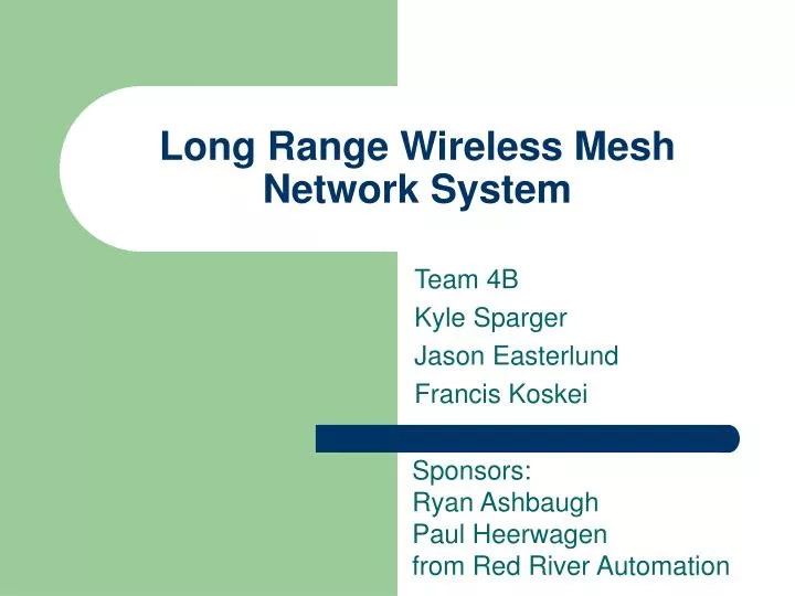 long range wireless mesh network system