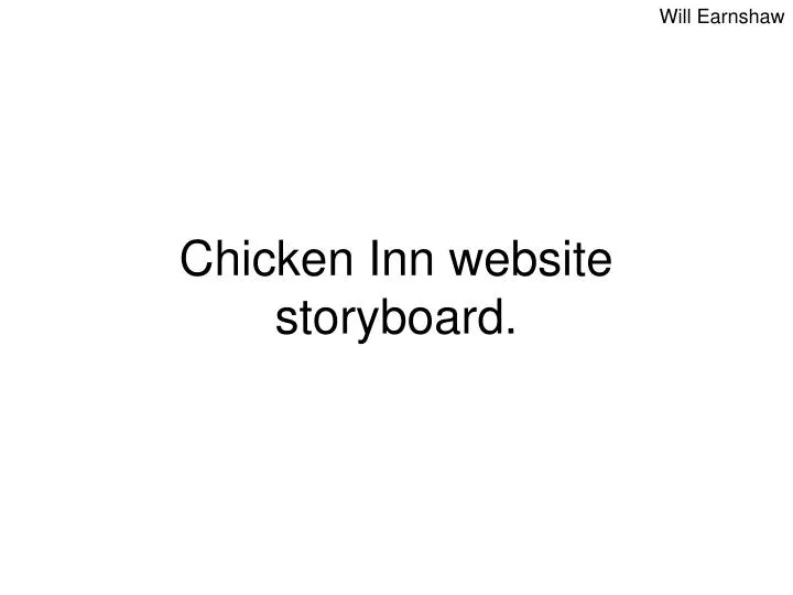 chicken inn website storyboard