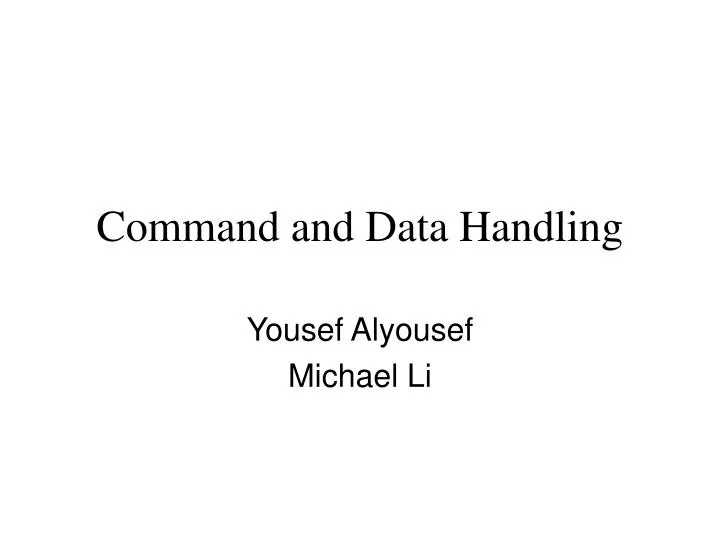 command and data handling