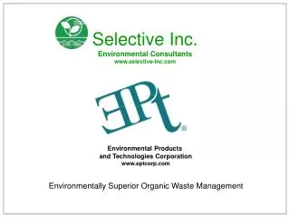 Environmental Products and Technologies Corporation eptcorp