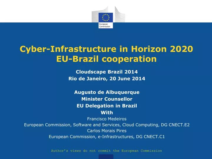 cyber infrastructure in horizon 2020 eu brazil cooperation
