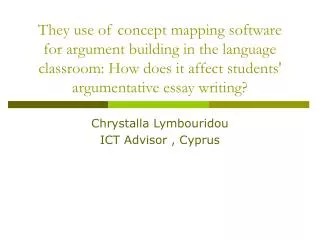 Chrystalla Lymbouridou ICT Advisor , Cyprus