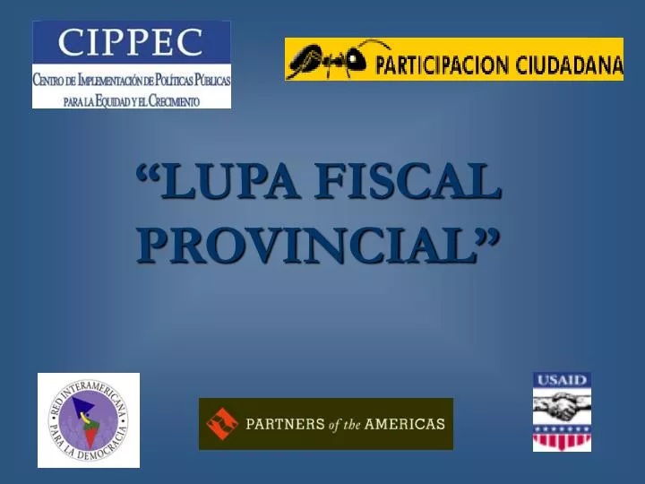 lupa fiscal provincial