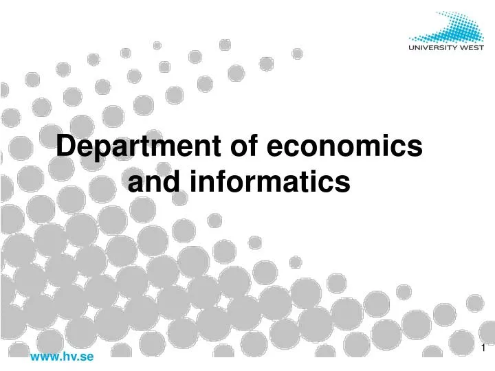 department of economics and informatics